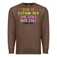 Chestnut god is within her she will not fall Premium Sweatshirt - MaliasSmallBusiness
