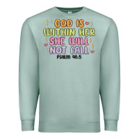 Seafoam god is within her she will not fall Premium Sweatshirt - MaliasSmallBusiness