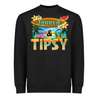 Black tanned and tipsy Heavyweight Sweatshirt - texasbilliewilder
