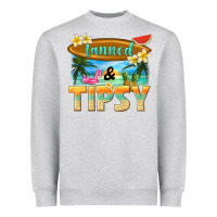 Heather Grey tanned and tipsy Heavyweight Sweatshirt - texasbilliewilder