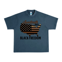 Midnight Navy juneteenth 1865 black freedom Urban Heavy Tee - HRA Design Shop