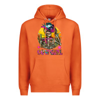 Carrot Cowgirl Skeleton With Landscape Premium Hoodie - BundleAndBundleShop