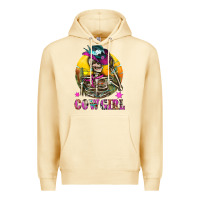 Pina Colada Cowgirl Skeleton With Landscape Premium Hoodie - BundleAndBundleShop