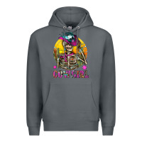 Rock Cowgirl Skeleton With Landscape Premium Hoodie - BundleAndBundleShop