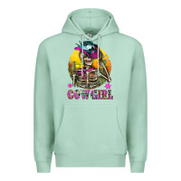 Seafoam Cowgirl Skeleton With Landscape Premium Hoodie - BundleAndBundleShop