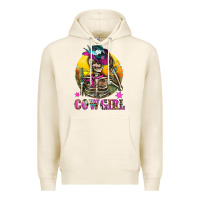 Tofu Cowgirl Skeleton With Landscape Premium Hoodie - BundleAndBundleShop