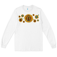 White sunflower lady of guadalupe Long Sleeve Tee - JahusDesignShop