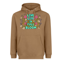 Toasted Coconut live life in full bloom Heavyweight Hoodie - MaliasSmallBusiness