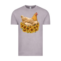 Vintage Zinc chicken with sunflowers Vintage Tee - RanaPortraitStore