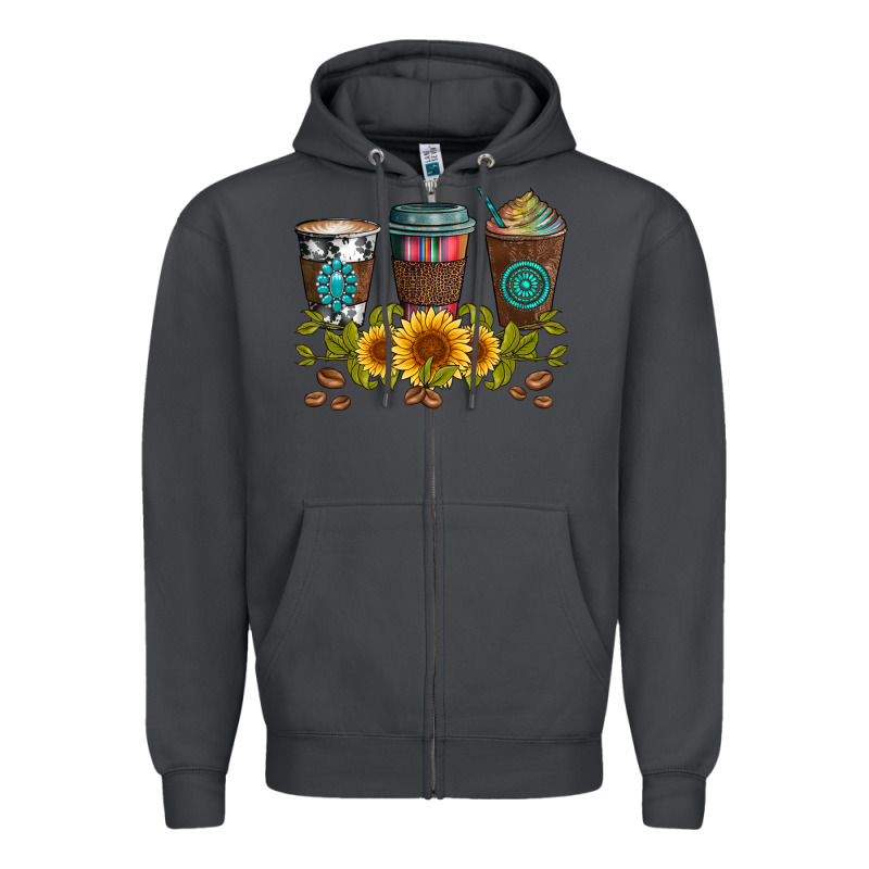 Coffee Group And Sunflowers Zipper Hoodie by Artiststas | Teevron