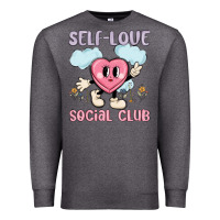 Charcoal Heather self love social club Premium Sweatshirt - MaliasSmallBusiness