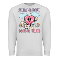 Dove Grey self love social club Premium Sweatshirt - MaliasSmallBusiness
