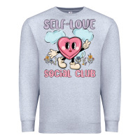 Heather Grey self love social club Premium Sweatshirt - MaliasSmallBusiness