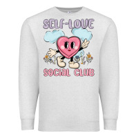 Oatmeal Heather self love social club Premium Sweatshirt - MaliasSmallBusiness
