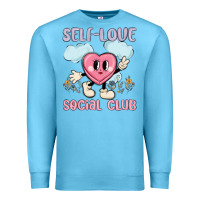 Ocean Blue self love social club Premium Sweatshirt - MaliasSmallBusiness
