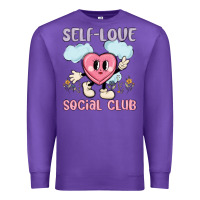 Purple self love social club Premium Sweatshirt - MaliasSmallBusiness