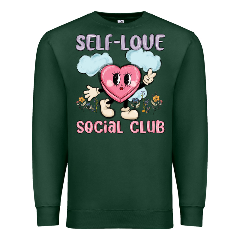 Self Love Social Club Premium Sweatshirt by MaliasSmallBusiness | Teevron