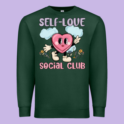 Self Love Social Club Premium Sweatshirt Designed By Maliassmallbusiness