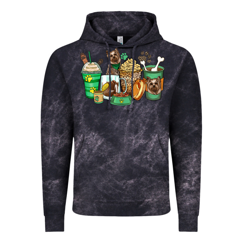 Yorkshire Terrier Coffee Cups Vintage Hoodie by Zillion Design Studio | Teevron
