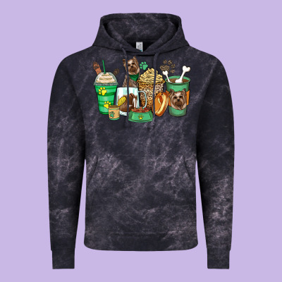 Yorkshire Terrier Coffee Cups Vintage Hoodie Designed By Zillion Design Studio