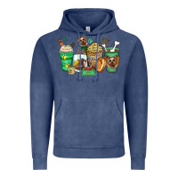 Vintage Denim yorkshire terrier coffee cups Vintage Hoodie - Zillion Design Studio