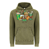 Vintage Olive yorkshire terrier coffee cups Vintage Hoodie - Zillion Design Studio
