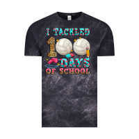 Cloud Black i tackled 100 days of school volleyball Vintage Tee - Zillion Design Studio