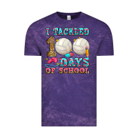 Cloud Purple i tackled 100 days of school volleyball Vintage Tee - Zillion Design Studio