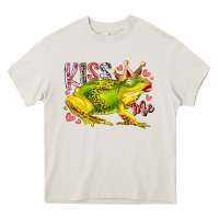 Cream kiss me frog Heavy Core Tee - RacoonDesign