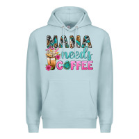Blue Mist Mama Needs Coffee Bbs Premium Hoodie - BundleAndBundleShop
