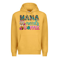 Mustard Mama Needs Coffee Bbs Premium Hoodie - BundleAndBundleShop