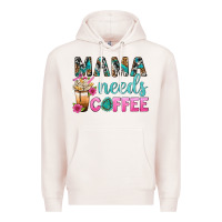 Pale Pink Mama Needs Coffee Bbs Premium Hoodie - BundleAndBundleShop