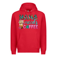 Red Mama Needs Coffee Bbs Premium Hoodie - BundleAndBundleShop