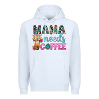 White Mama Needs Coffee Bbs Premium Hoodie - BundleAndBundleShop