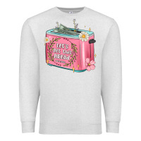 Oatmeal Heather let s get this bread malia Premium Sweatshirt - MaliasSmallBusiness