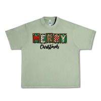 Oil Green Merry Christmas Urban Heavy Tee - CowhideDigitalArt