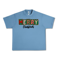 Pebble Blue Merry Christmas Urban Heavy Tee - CowhideDigitalArt