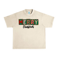 Sandshell Merry Christmas Urban Heavy Tee - CowhideDigitalArt