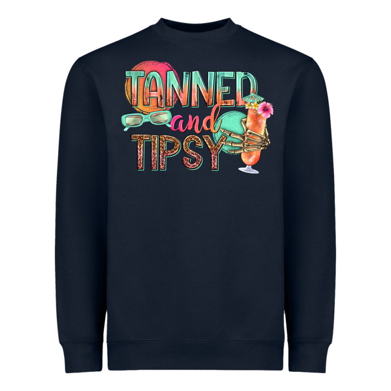Tanned And Tipsy Heavyweight Sweatshirt by texasbilliewilder | Teevron
