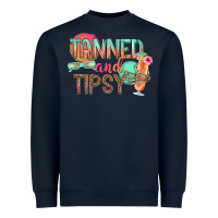 Navy tanned and tipsy Heavyweight Sweatshirt - texasbilliewilder