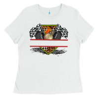 White race flag and race equipment Ladies Tee - AdoDesignShop