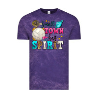 Cloud Purple small town big spirit volleyball Vintage Tee - Zillion Design Studio
