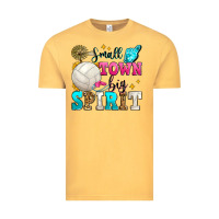 Vintage Mustard small town big spirit volleyball Vintage Tee - Zillion Design Studio