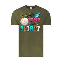 Vintage Olive small town big spirit volleyball Vintage Tee - Zillion Design Studio