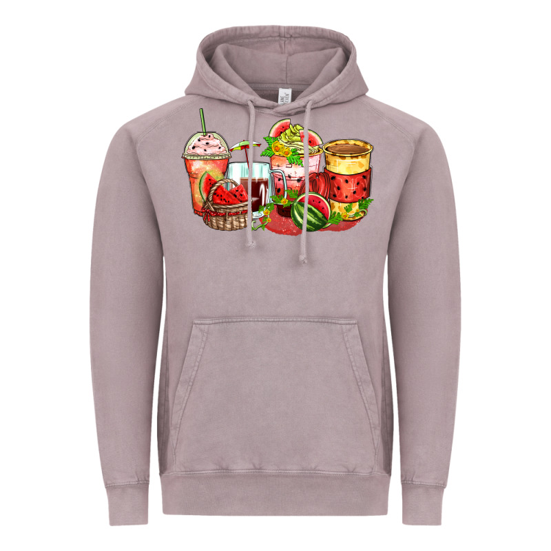 Watermelon Farm Fresh Coffee Cups Vintage Hoodie by Zillion Design Studio | Teevron