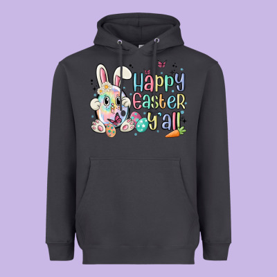 Happy Easter Y'all Heavyweight Hoodie Designed By Maliassmallbusiness