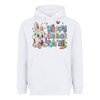 White happy easter y'all Heavyweight Hoodie - MaliasSmallBusiness