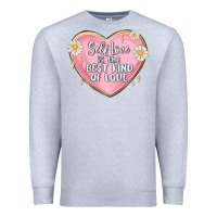 Heather Grey self love is the best kind of love malias Premium Sweatshirt - MaliasSmallBusiness