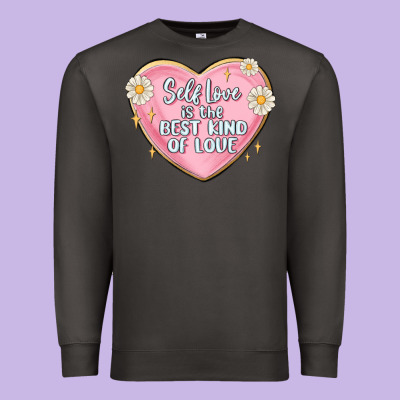 Self Love Is The Best Kind Of Love Malias Premium Sweatshirt Designed By Maliassmallbusiness