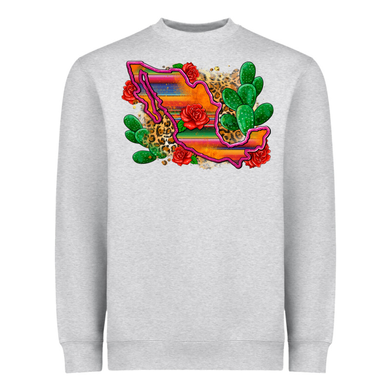 Mexico Map Heavyweight Sweatshirt by Zillion Design Studio | Teevron